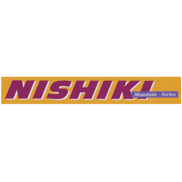 NISHIKI(ニシキ)ビンテージロゴステッカー(パープル/ホワイトアウトライン)