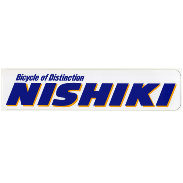 NISHIKI(ニシキ)ビンテージロゴステッカー(ネイビー / ホワイト)