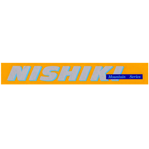 NISHIKI(ニシキ)ビンテージロゴステッカー(シルバー/スカイブルー)