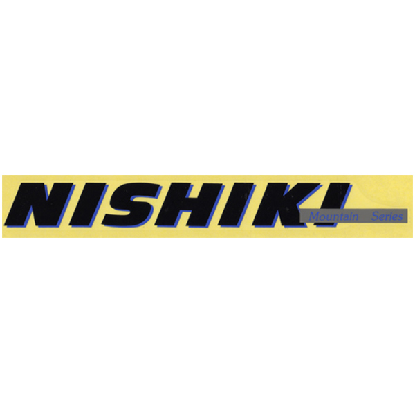 NISHIKI(ニシキ)ビンテージロゴステッカー(ブラック/ライトネイビー)