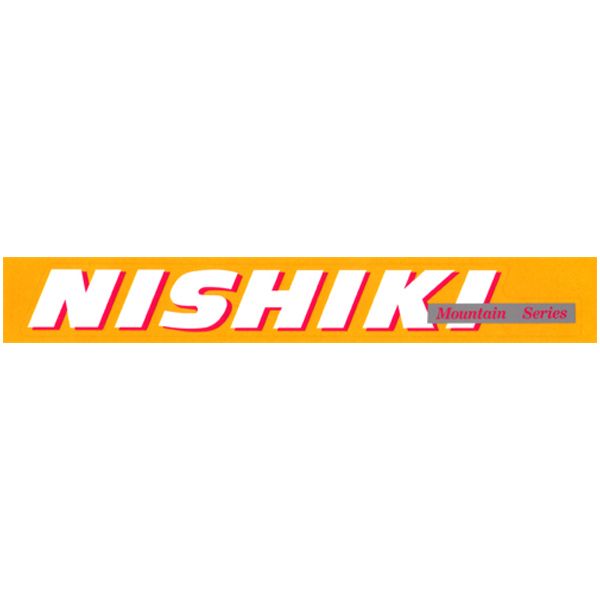 NISHIKI(ニシキ)ビンテージロゴステッカー(ホワイト / マジェンタ系)