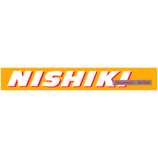 NISHIKI(ニシキ)ビンテージロゴステッカー(ホワイト / マジェンタ系)