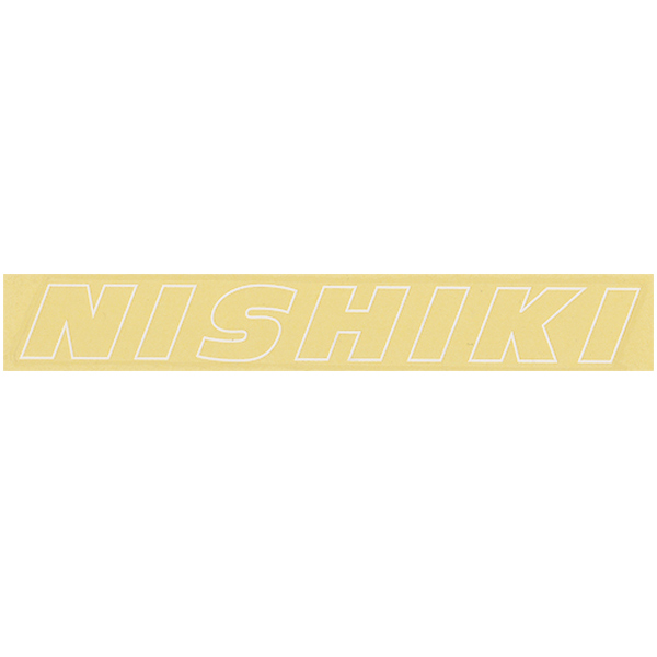 NISHIKI(ニシキ)ビンテージロゴステッカー(ホワイト / アウトライン)