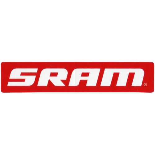 SRAM(スラム)ロゴステッカー(レッド/ホワイトロゴ)