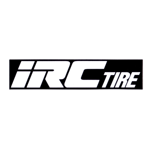 IRC TIRE(アイアールシータイヤ)ロゴステッカー(W11.2/H2.5/ブラック/ホワイトロゴ)