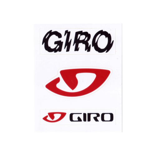 Giro(ジロ)ロゴステッカー3点セット(ブラック / レッド)