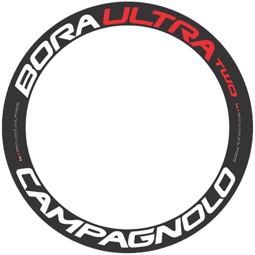 CAMPAGNOLO(カンパニョーロ)BORA ULTRA(ボラウルトラ)TWO 60 ホイール用ロゴステッカー(リム1本分セット / ホワイト / レッド)