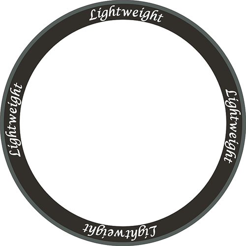 Lightweight(ライトウェイト)カーボンホイール用ロゴステッカー(4枚1セット / リム高=50mm / ホワイト)