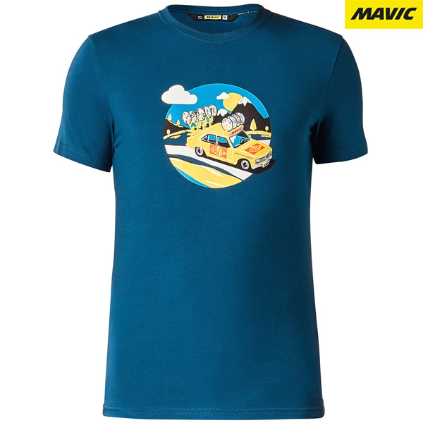 MAVIC(マビック)SSC YELLOW CAR Tシャツ(ポセイドンブルー)