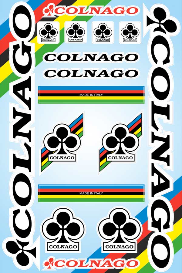 COLNAGO(コルナゴ)ステッカーセット(Aデザイン / ブラック)