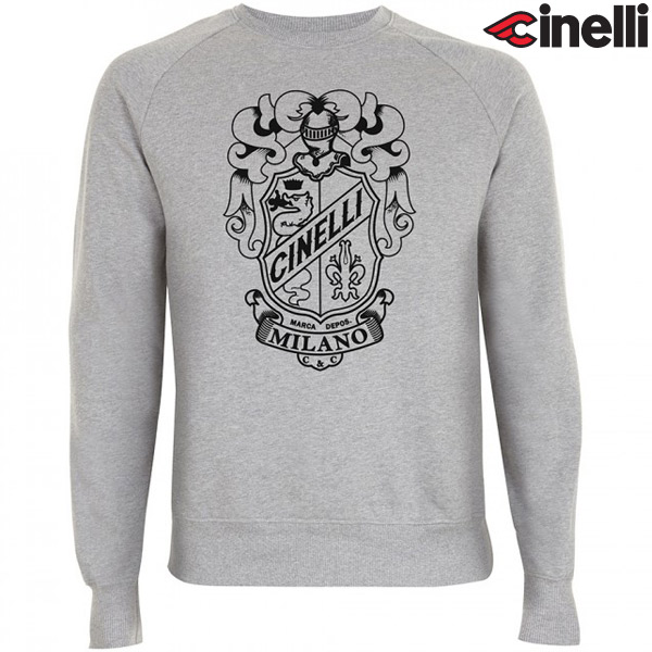 Cinelli(チネリ)CREW NECK(クルーネック)スウェットシャツ(CREST(クレスト) / グレー)