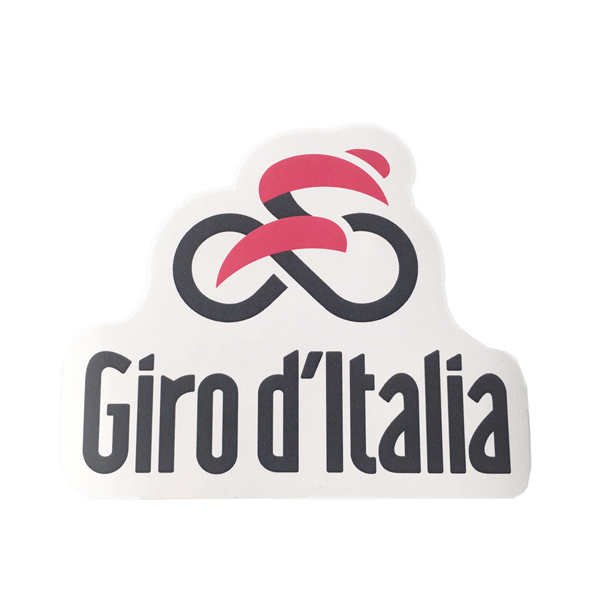 GIRO de ITALIA(ジロデイタリア)ステッカー(アンスラサイト(ロゴ) / ホワイト(背景))