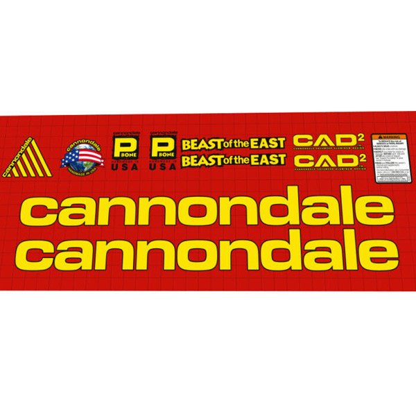 cannondale(キャノンデール)フレームステッカーセット(BEAST OF THE EAST(ビースト オブ ザ イースト)/1996)