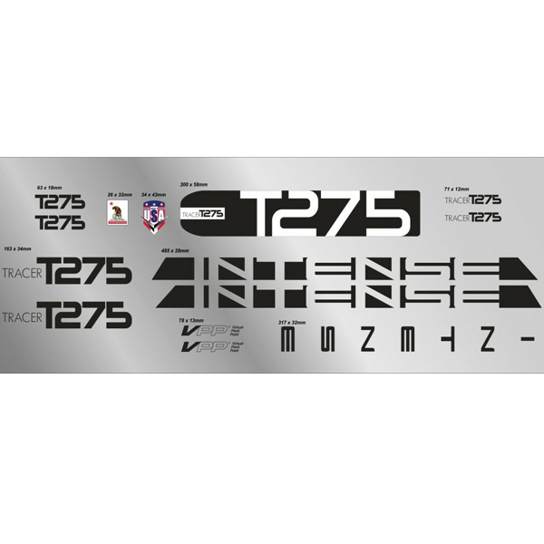 INTENSE(インテンス)TRACER(トレーサー)T275フレームステッカーセット(ブラック)