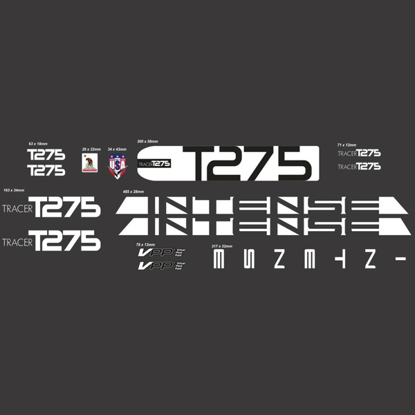 INTENSE(インテンス)TRACER(トレーサー)T275フレームステッカーセット(ホワイト)