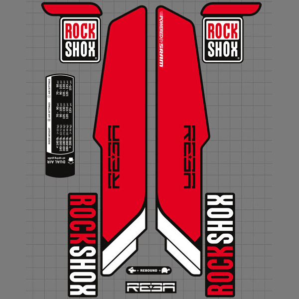 ROCK SHOX(ロックショックス)サスペンション ステッカーセット(REBA)