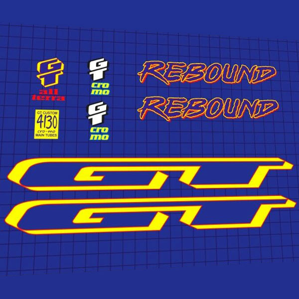 GT(ジーティ)フレームステッカーセット(REBOUND(リバウンド) / 1995)