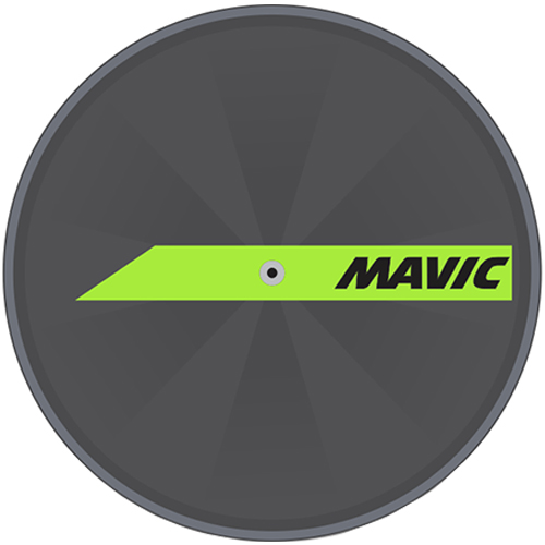 MAVIC・COMETE DISCホイールステッカーセット(ライムグリーン/ホイール1本分)