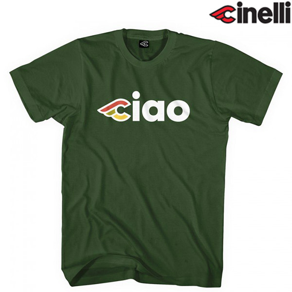 Cinelli(チネリ)CIAO(チャオ)Tシャツ(ダークグリーン)