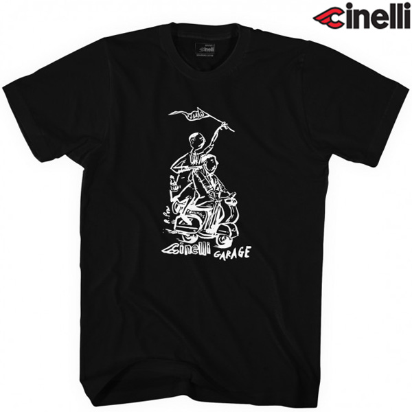 Cinelli(チネリ)RUSS POPE GARAGE(ラスポープ ガレージ)Tシャツ(ブラック)