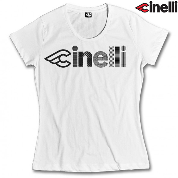 Cinelli(チネリ)OPTICAL LADY(オプティカル レディ)Tシャツ(ホワイト)