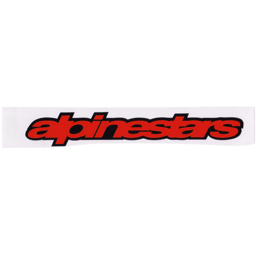 alpinestars(アルパインスターズ)ロゴステッカー(Aデザイン/レッド/ブラックアウトライン/W15.8/H2.4)