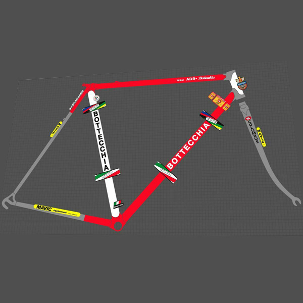 BOTTECCHIA(ボテッキア)TEAM ADR(チームエーディーアール)フレームステッカーセット