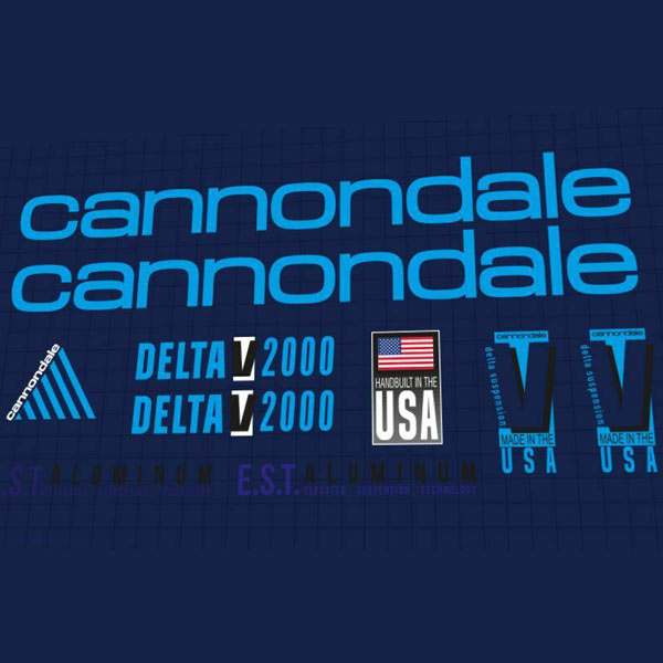 cannondale(キャノンデール)DELTA(デルタ)V2000フレームステッカーセット(1993/ブルー)