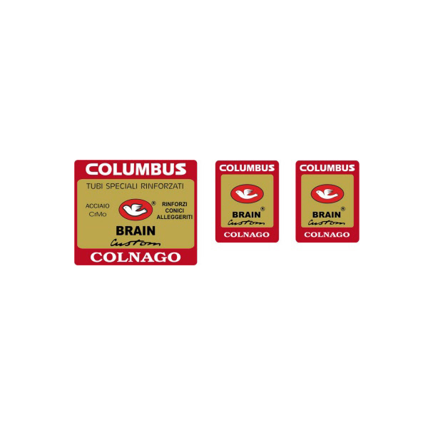 COLUMBUS(コロンバス)BRAIN(ブレイン)COLNAGO(コルナゴ)シートチューブ&フロントフォークステッカーセット