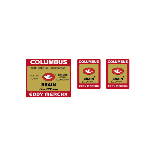 COLUMBUS(コロンバス)BRAIN(ブレイン)EDDY MERCKX(エディメルクス)シートチューブ&フロントフォークステッカーセット