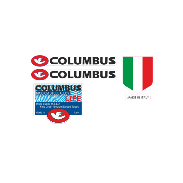 COLUMBUS(コロンバス)NIOMBIUM LIFEシートチューブ&フロントフォークステッカーセット