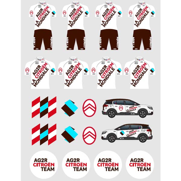 AG2R CITROEN(アージェードゥーゼル シトロエン)TEAMステッカーセット(2021)