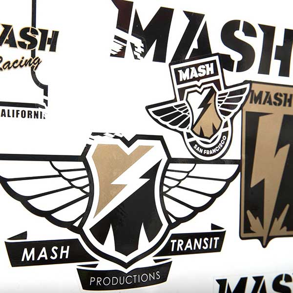 MASH(マッシュ)ステッカーパック(メタリックゴールド/ブラック/ホワイト)