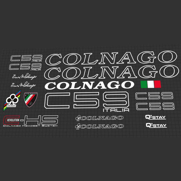 COLNAGO(コルナゴ)C59 ITALIAステッカーセット(ホワイトアウトライン)