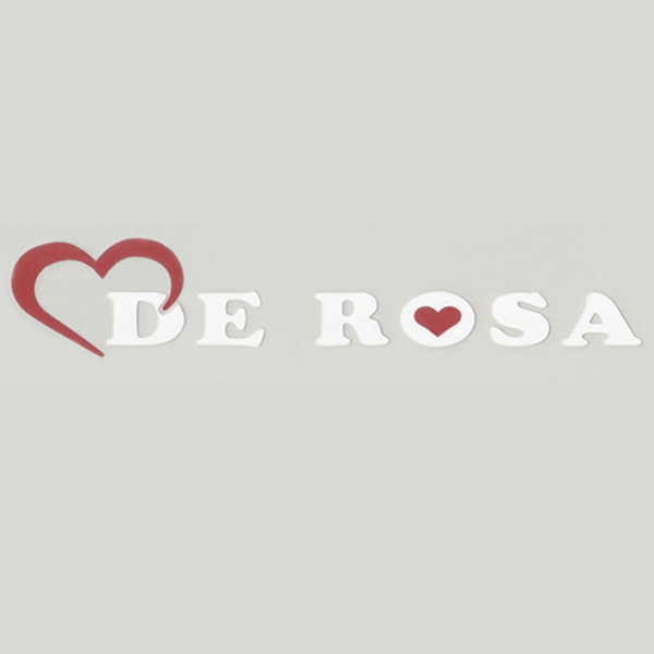 DE ROSA(デローザ)ロゴステッカー(ホワイト/レッド)