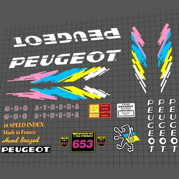 PEUGEOT(プジョー)653 Athenaステッカーセット(1990)