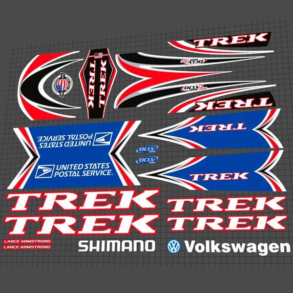 TREK(トレック)5200 US POSTAL(ユーエスポスタル)フレームステッカーセット(2002)