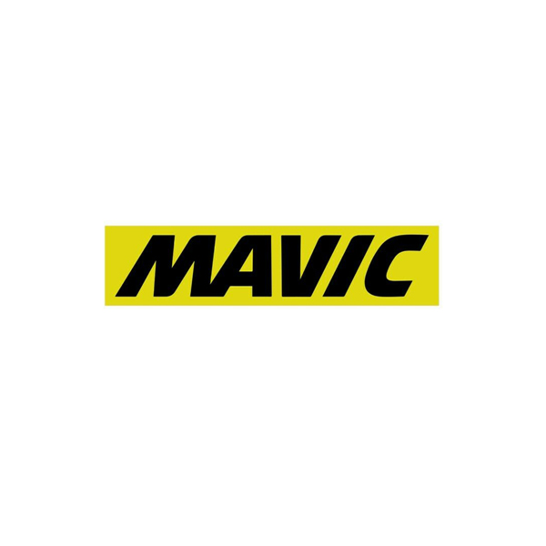 MAVIC(マヴィック)ロゴステッカー(NEWデザイン/ブラック/イエロー/W48×H11)