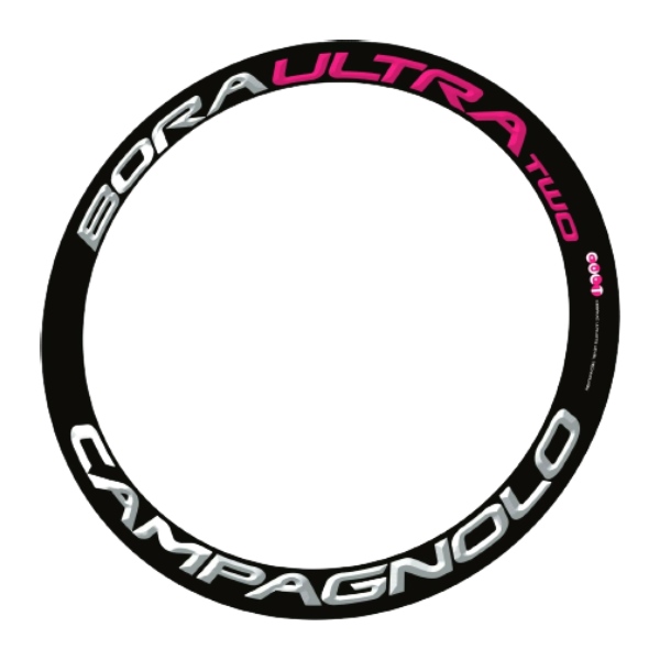 CAMPAGNOLO(カンパニョーロ)BORA ULTRA TWO(ボラ ウルトラ トゥ)リムステッカーセット(ピンク(MAGLIA ROSA))/ホワイト/リム2本分)