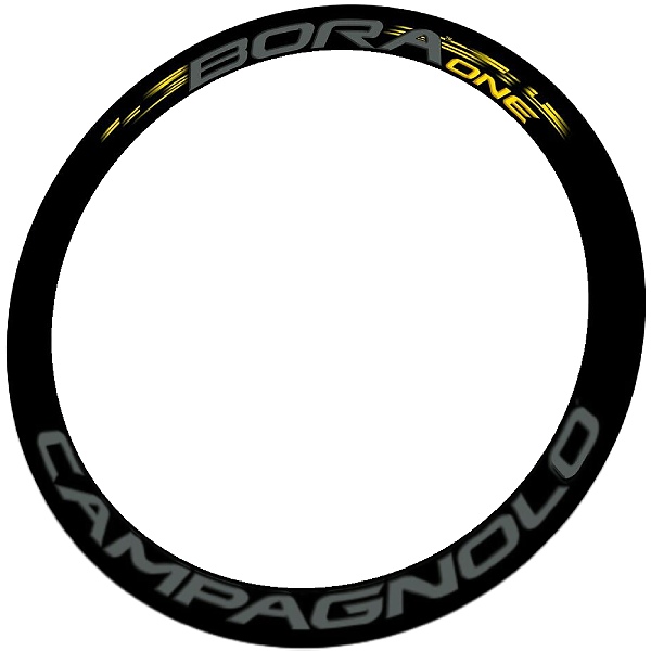 CAMPAGNOLO(カンパニョーロ)BORA ONE(ボラワン)リムステッカーセット(DARK & YELLOW(ダーク&イエロー)/リム2本分)