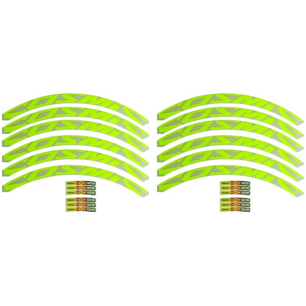 MAVIC(マヴィック)COSMIC SLR(コスミック エスエルアール)リムステッカーセット(フルオイエロー/リム2本セット)