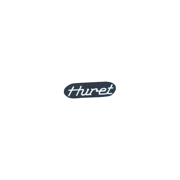 Huret(ユーレー)ビンテージステッカー(Aデザイン/ブラック/クロームシルバー)