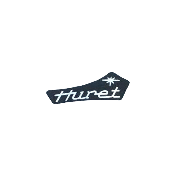 Huret(ユーレー)ビンテージステッカー(Bデザイン/ブラック/クロームシルバー)