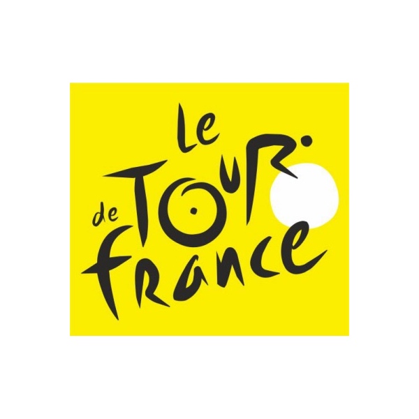 TOUR de France(ツールドフランス)ロゴステッカー(Aデザイン/イエロー/ブラックロゴ)