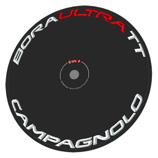 CAMPAGNOLO(カンパニョーロ)BORA ULTRA TT(ボラウルトラティーティー)ホイールステッカーセット(Bデザイン/レッド/ホワイト/ホイール1本分)