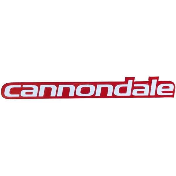 cannondale(キャノンデール)ステッカー(Dデザイン/ホワイト/レッドW6/H0.7)