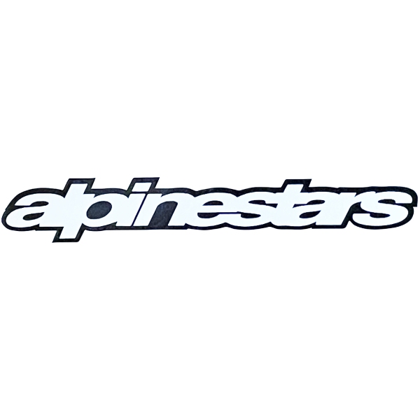 alpinestars(アルパインスターズ)ロゴステッカー(Aデザイン/ホワイト/ブラックアウトライン/W15.8/H2.4)