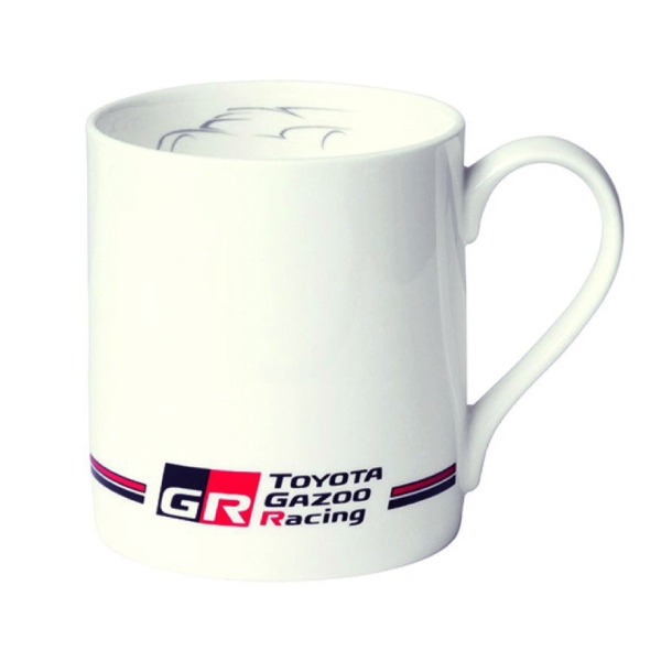 TOYOTA(トヨタ)GAZOO Racing(ガズーレーシング)TGR オフィシャルチームマグカップ(ホワイト/ブラック&レッドライン)
