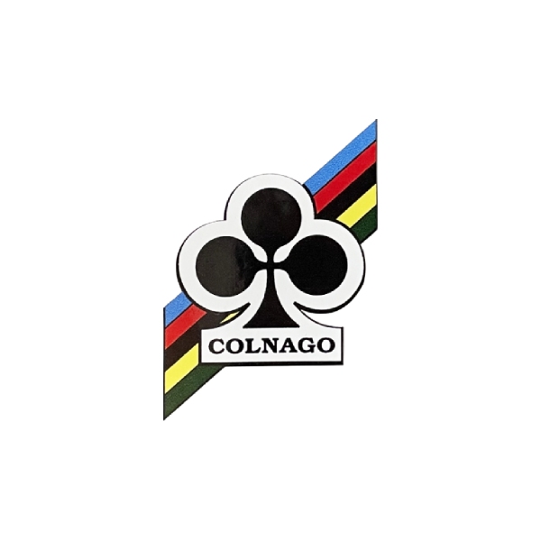 COLNAGO(コルナゴ)ロゴステッカー(ブラックロゴ/ホワイト/レインボーライン/W4/H6)