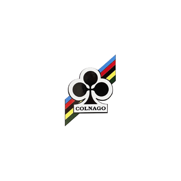 COLNAGO(コルナゴ)ロゴステッカー(ブラックロゴ/ホワイト/レインボーライン/W1.8/H2.7)